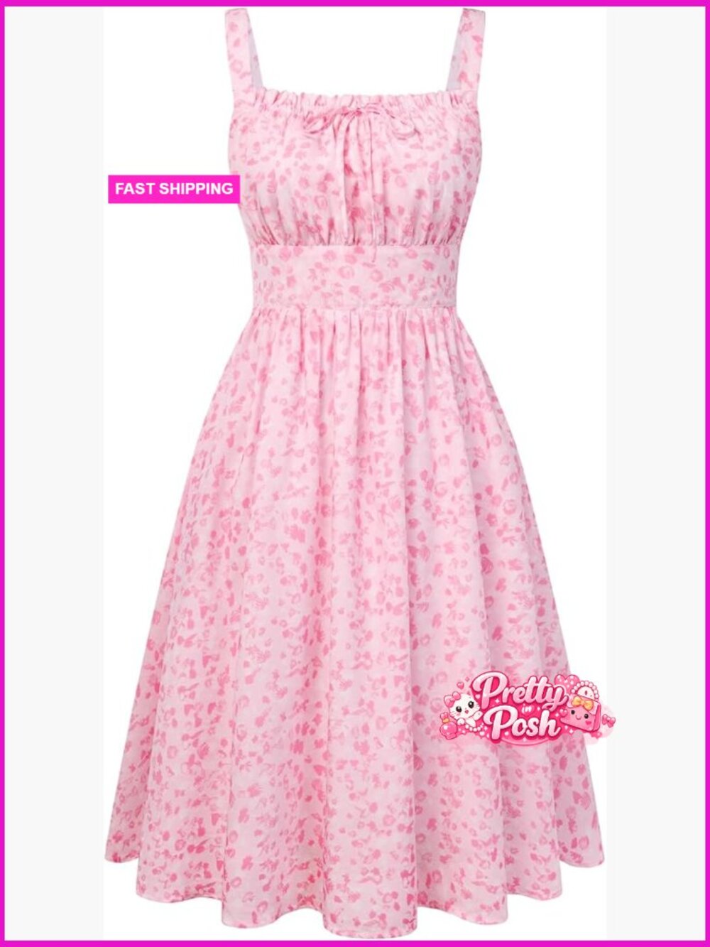 Midi A-Line Sundress with Pockets, Smocked Back & Adjustable Straps